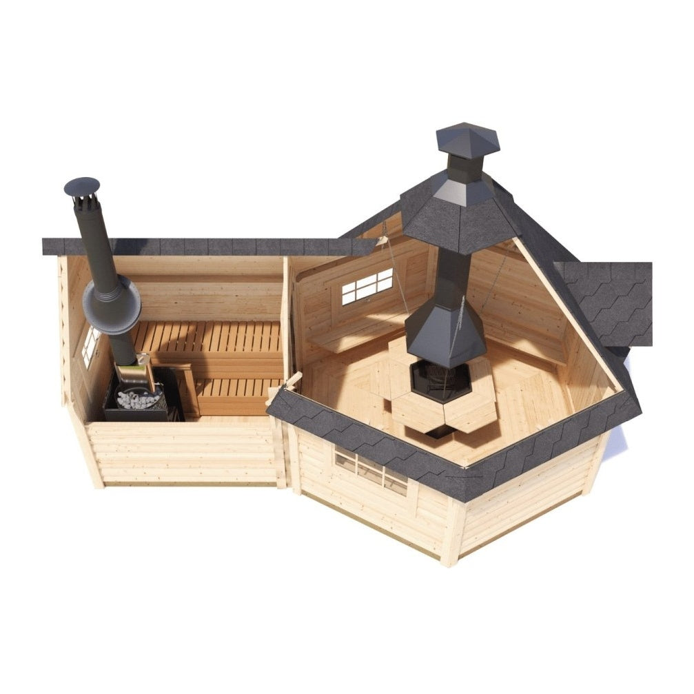 Tene FILIP Pavillon de grillade/ Grillkota sauna intégré