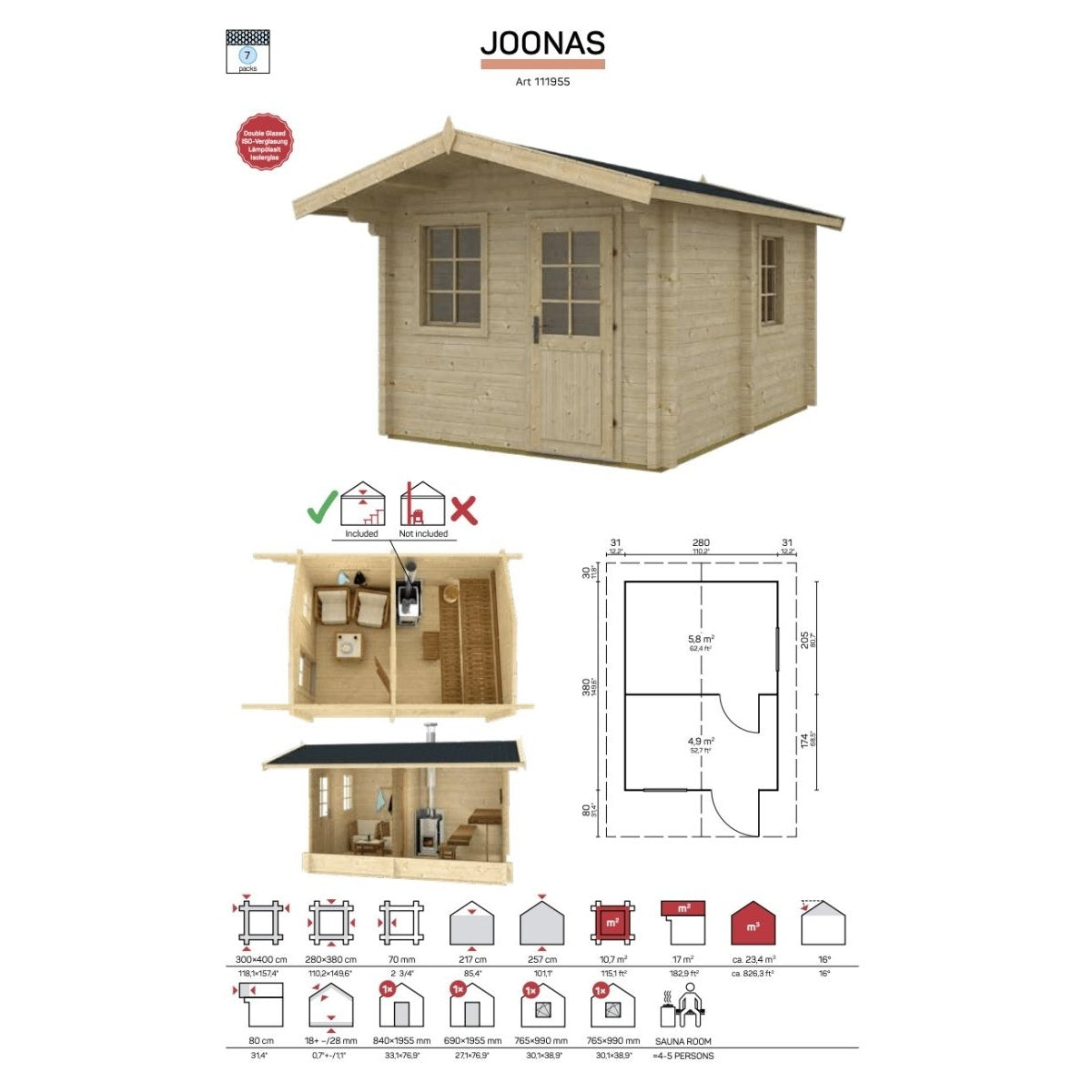 Tene JOONAS Saunahuis