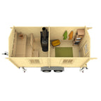 Tene Mobile Sauna Maxi met ontspanningsruimte