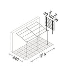Unopiu - Pergola solare da esterno curva in 2 misure